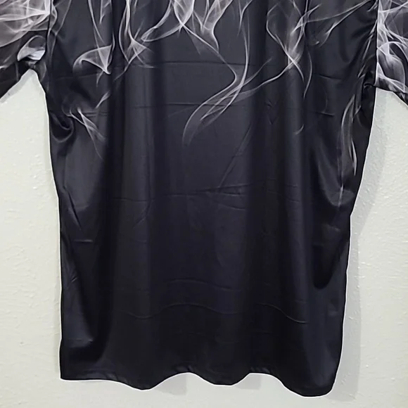 Grey Flame Smoke Luxury Graphic Mens Tee Shirt Dri Fit Tshirt Size 2XL - Picture 11 of 15